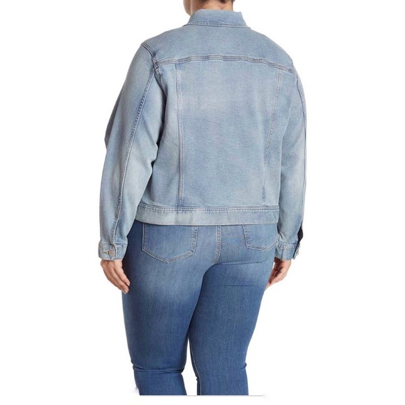 Joe Fresh Light Wash Denim Jacket Plus Size 1X - Picture 6 of 8